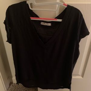Free people distressed tee